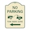 Signmission No Parking Tow-Away Zone W/ Left Arrow Heavy-Gauge Aluminum Sign, 24" x 18", TG-1824-23607 A-DES-TG-1824-23607 - alternate 1